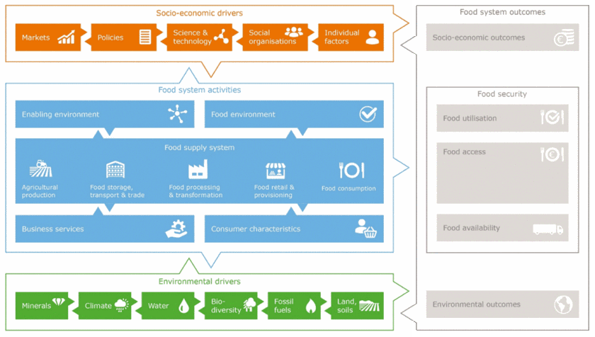 Source: Van Berkum, Dengerink and Ruben (2018). The food systems approach: sustainable solutions for a sufficient supply of healthy food, Wageningen Economic Research.